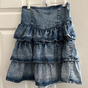Ruffled jean skirt from the 90’s, worn couple times